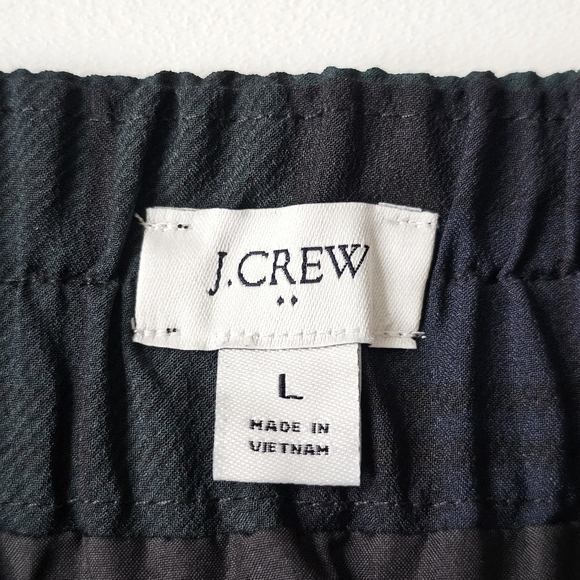 J.Crew Blackwatch Plaid Midi Skirt Pull On Elastic Waist Pockets L - Picture 6 of 13